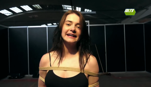 damselthatdistresses: demoisellesendetresse: The dutch journalist Emma Wortelboer is introduced into bondage modeling, 1st part You have to respect her for having the willingness and open mind to do this! 