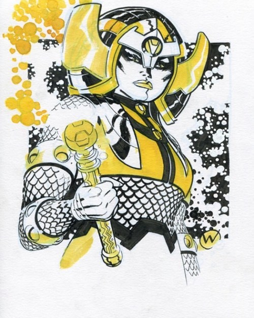 Saturday Morning Superheroes: BIG BARDA. Created by Jack Kirby.  Commissions are all booked up for n