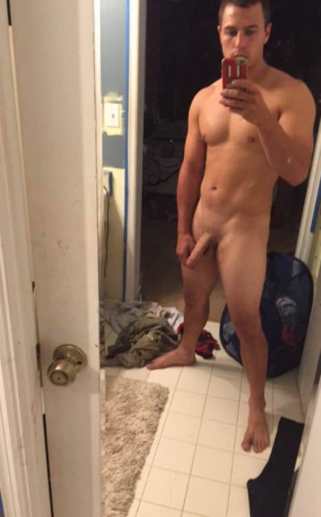 straightdudesnudes:  Short little post for today’s nudes ladies and gents! Taylor has a nice long cock and an even nicer cumshot. Get him to 100 notes for the video reveal! :)