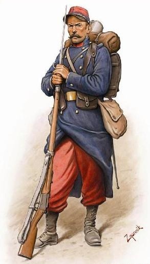 historicalfirearms:French Infantry: 1914On the 1st August the French Army and Navy began a general m