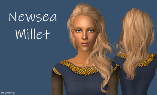 Lots of retextured hairs today;Newsea Overflow   Polycount: ~8900, cf-efCazy Sandy   Polycount: ~180