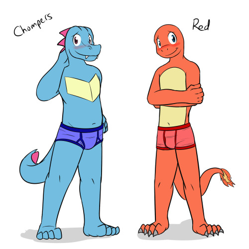 Pokemon Mystery Dungeon Rescue Team - Red the Charmander and Chompers the TotodileSo, since I’m enjoying the new game I felt like going back and re-drawing my older mystery dungeon teams, and here they are for comparison.  Funny enough, these were