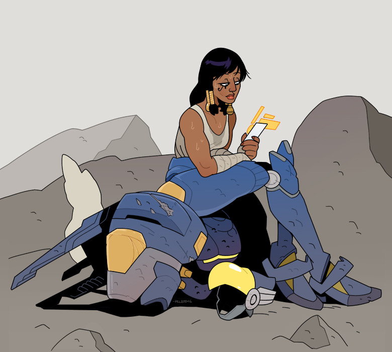 mitch-the-plaid:  More Pharah, takin’ a break between battles &lt;3 