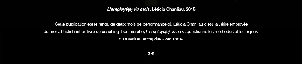 L’employé(e) du mois, Léticia Chanliau, 2015
