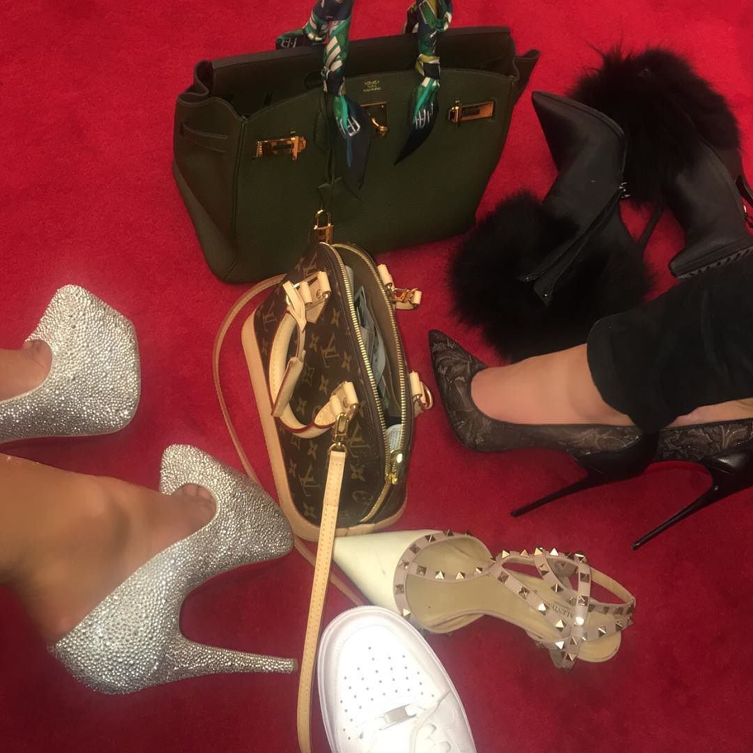 At @louboutinworld #harrods with @miss_stephanie.xx2 and @ezraroyal by chloe.khan