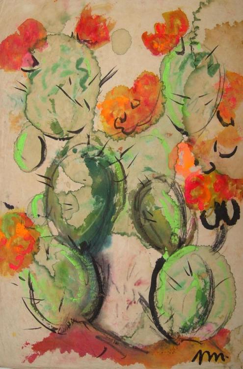 cactus-in-art:Josephine Mahaffey (American, 1903-1985)Cactus, ca. 1960