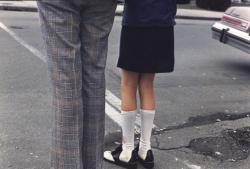 poshlosts: Girl and man at road, 1975 Mark