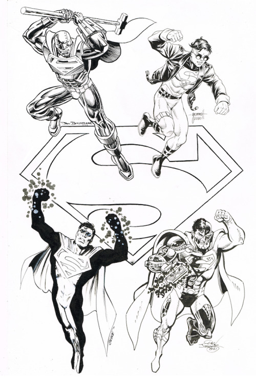 bear1na:Cyborg Superman by Dan Jurgens, Superboy by Tom Grummett, Eradicator by Butch Guice, and Ste