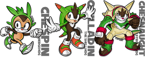 dosgamer000:  CROSSOVERS: Chespin Evolution Line by raiphen