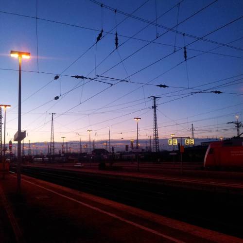 The #blue #hour Of Last Week's Monday At #Dortmund #Hauptbahnhof 25.1.16 #latergram #bluehour #winter