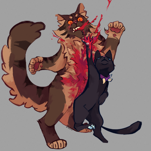  CW blood // Cringetober day 16: plot contrivance The time where Scourge ripped all 9 of Tigerstar&r