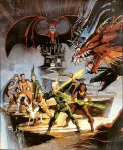 gameraboy:  Dungeons &amp; Dragons poster by Bill Sienkiewicz. Via