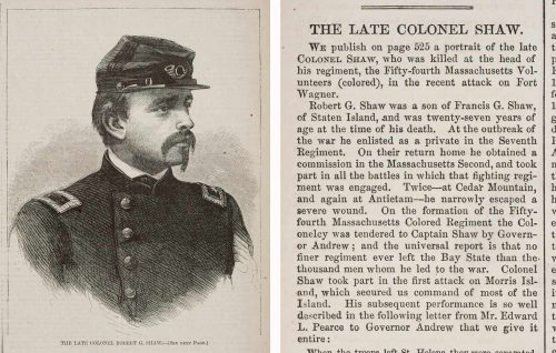 thecivilwarparlor:Colonel Robert Gould Shaw of the 54th Massachusetts Infantry-An Original Article &