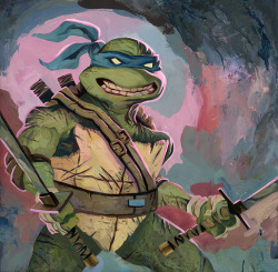 xombiedirge:  Leo, Mike, Raph and Don by Rich Pellegrino / Blog / Tumblr Part of the tribute art show “Cowabunga! 30 years of Teenage Mutant Ninja Turtles”. Opens July 19th 2014, at Iam8bit / Facebook