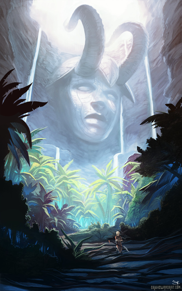 danhoward:  Space girl, a face girl, in a place girl.  Process gif, too! 