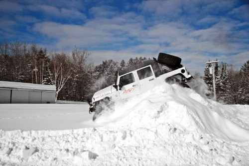 proceedwithspeed:  RattleTrap JK in the snow 