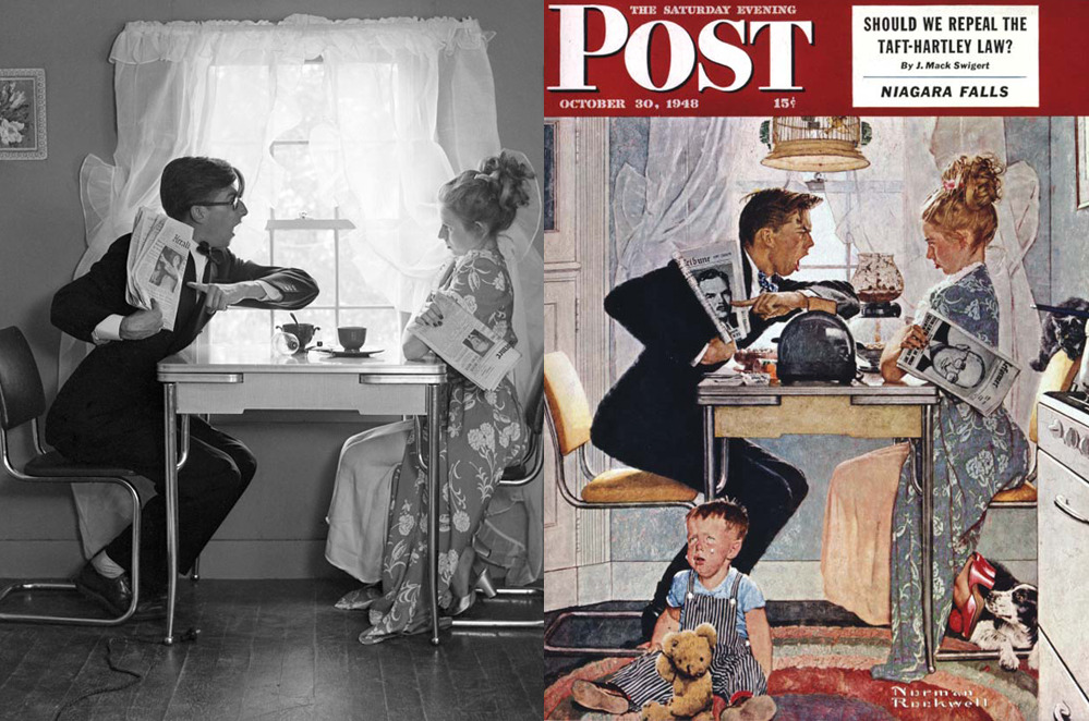 benrankel:  blueskyspeculation:  oftpffft:  slowlyeden:  Norman Rockwell reference