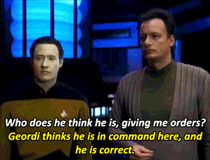 bagginsgotdabooty:Data destroying people both verbally and physically