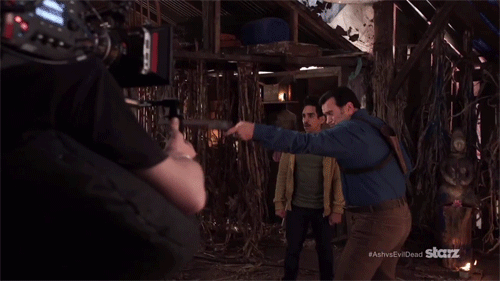 thedeaditeslayer:  A behind the scenes look at Ash vs Evil Dead. (x) 