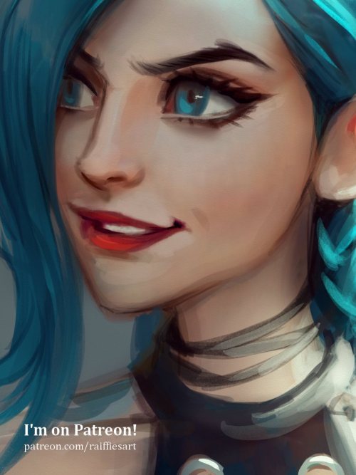 raidesart:Starting off the year with this portrait of Jinx ^^. I didn’t go into great detail so a 