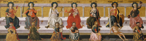 koredzas:Francesco Pesellino and Workshop - The Seven Virtues. 1450