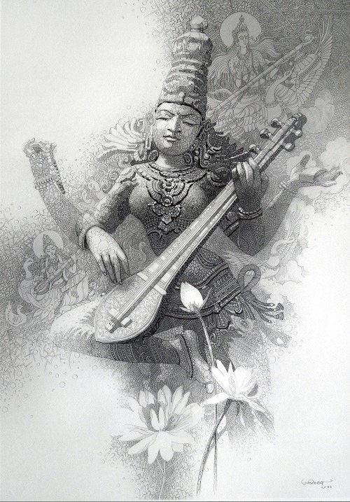 Sarasvati by Amit Bhar