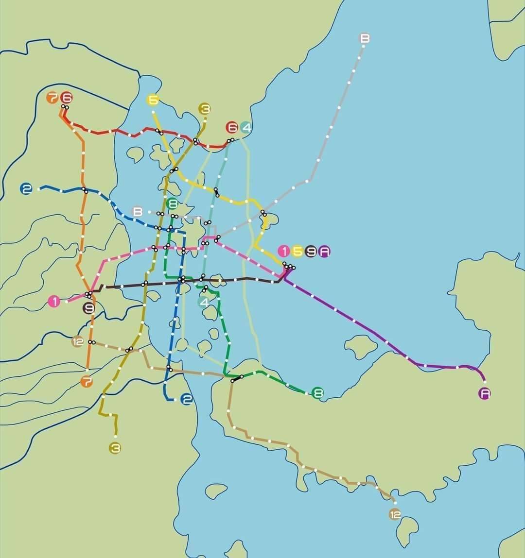 Mexico City metro overlapped over Mexico City’s original geography.