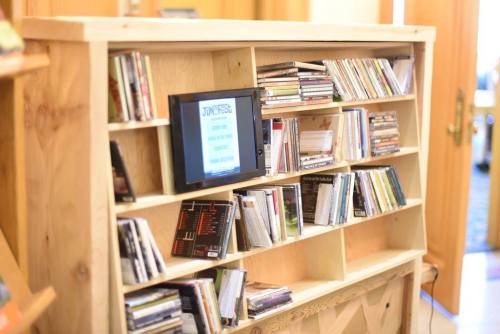 The Local Library Shelf, hand-built by Brendan
Photo: Michael Grondin