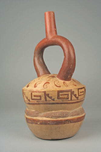 Stirrup Spout Bottle with Modeled Sections, 3rd–5th century, Metropolitan Museum of Art: Arts of Afr