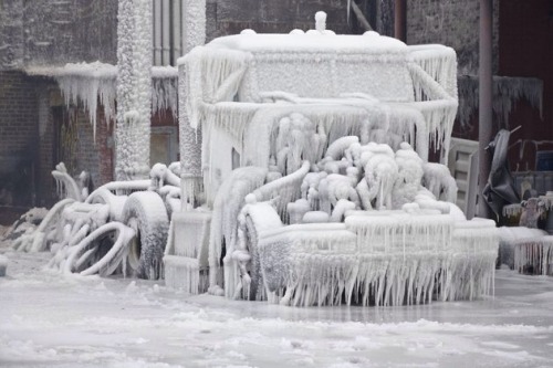 Sicagum Glaciatum! aheartofwood: shoshanna37: Chicago under ice, couple days ago. January 2014 this 