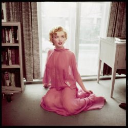 blueblackdream:  Philippe Halsman, Marilyn Monroe in her apartment, 1952