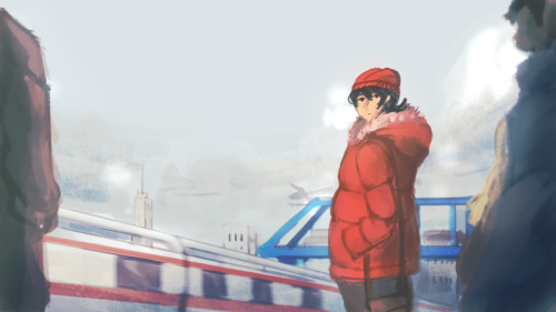 ditaauraart:“Small world.”“It is, isn’t it.”part 1 of a series of drawings based on a fic by @amilli