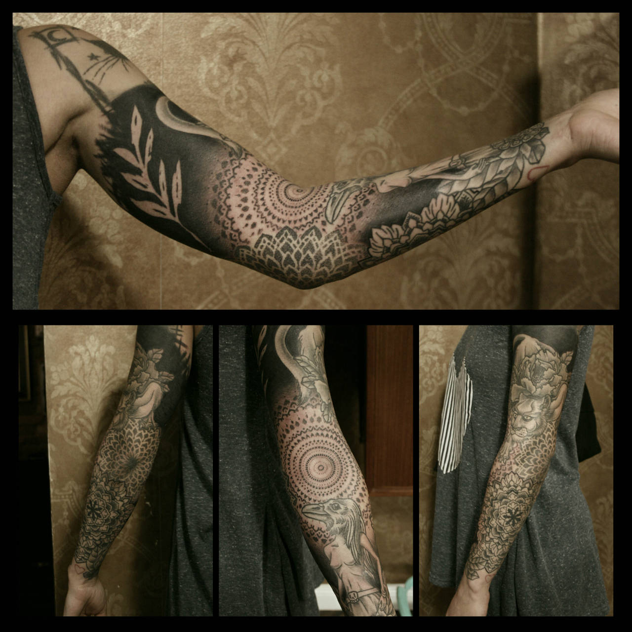 1337tattoos:
“Igor Sarkanice
“Schwarze Hand Tattoo" Berlin
Instagram: @SARKANICE
submitted by http://sarkanais.tumblr.com
”
Absolutely sick sleeve, I would be proud to rep something similar to this