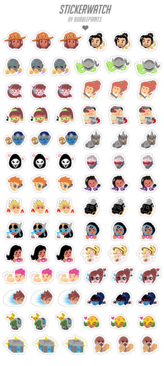 I wanted to have Overwatch stickers for my bullet journal so I made some! Available in my Etsy shop 