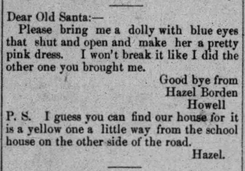 (source: The Freehold (NJ) Transcript, December 18, 1896.)