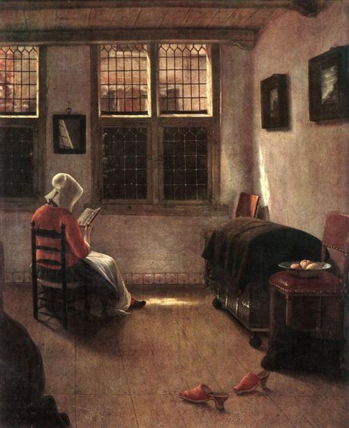 theantidote:  Reading Woman (1668-1670) by Pieter Janssens Elinga (Dutch, 1623-before 1682).  O