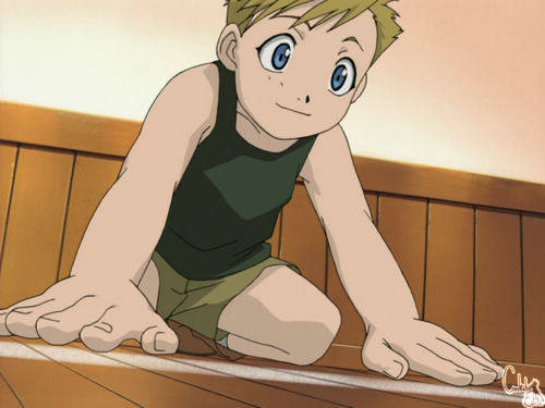 Edward and Alphonse Elric with blue eyes - Fullmetal Alchemist 03 Ep 03 & Ep 51   Requested by A