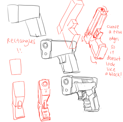 typette:  kelpls:  GGGUNS AND STUF i forgot who asked for it , as usual look up different refs to ;earn how to draw the amny differnt varieties of guns!!   awesommmeeeee!! now I have no excuse. 