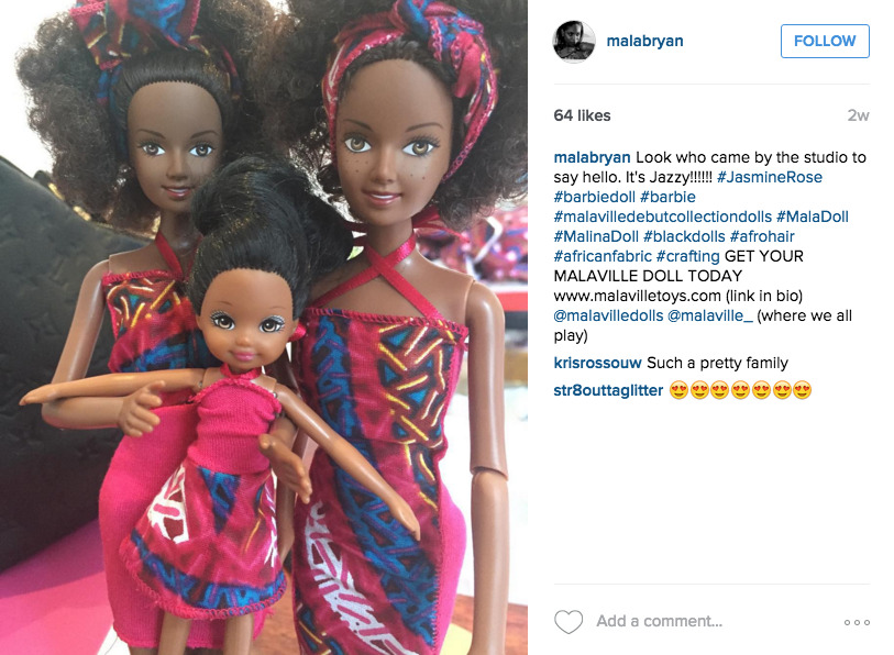 stylemic:   Model creates black dolls with natural hair Malaville dolls are  sleek