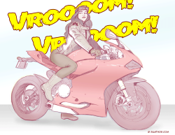 sskuvira:  Neighbors.Asami upgrades her scooter.