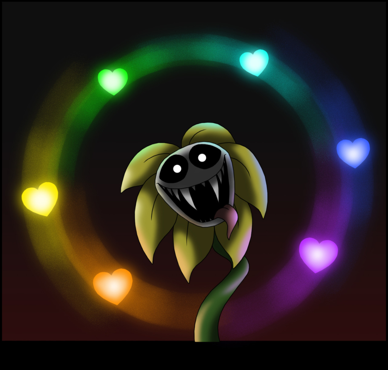 I never thought I'd draw Omega Flowey, since I consider the whole