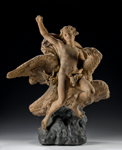 greekromangods: Ganymede and the Eagle c. 1700 Attributed to Massimiliano Soldani-Benzi (1656–