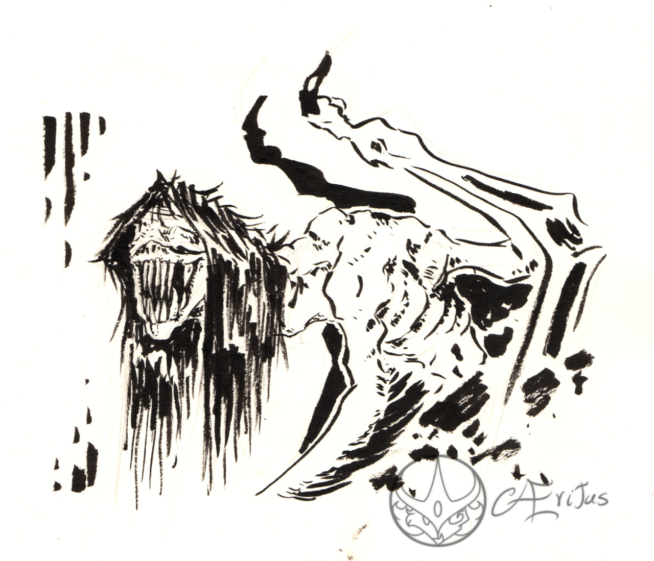 Inktober day 3I totally had no idea ofr the goretober theme for today so&hellip;