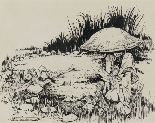 Helen Jacobs “Fairies asleep below a toadstool”