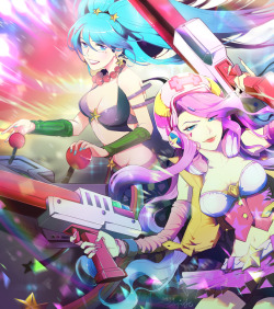 league-of-legends-sexy-girls:  Arcade duo