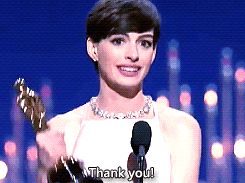 linmanuels:Anne Hathaway accepting her award for Best Actress in a Supporting Role