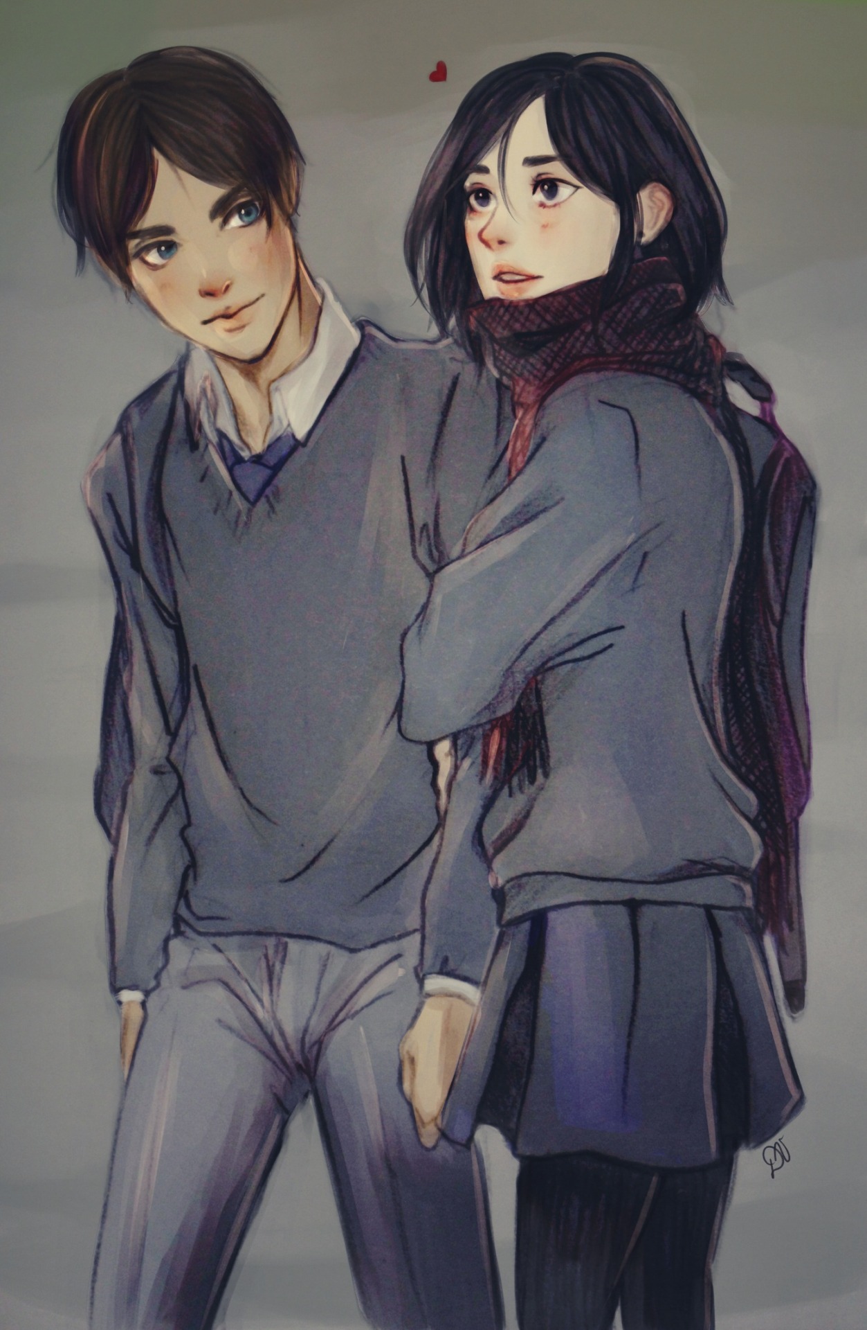 lolakasa:  hella-chan asked for eremika highschool AU C: 