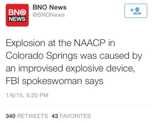 krxs10:I love how a middle aged white man was seen placing the bomb that exploded next to the NAACP Chapter and no one i