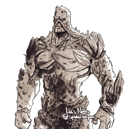  For Day 8 of inktober 2019, I drew Swamp Thing. Shame the show got canceled. Hopefully, he’ll