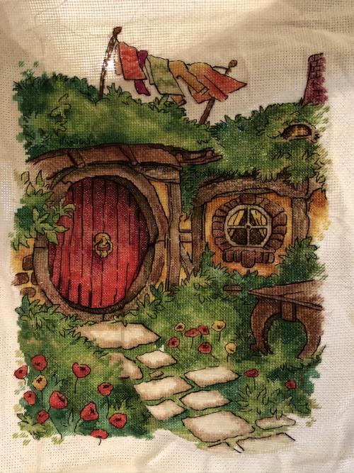 crossstitchworld: a year in the making— my first ever big project. Flew to and from England si